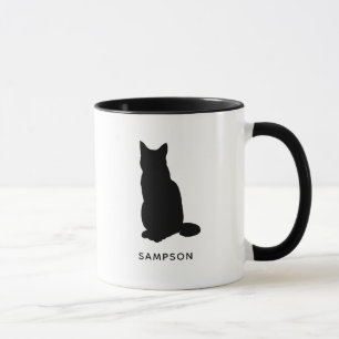 Katzenbezeichnung personalisierte Silhouette Tasse