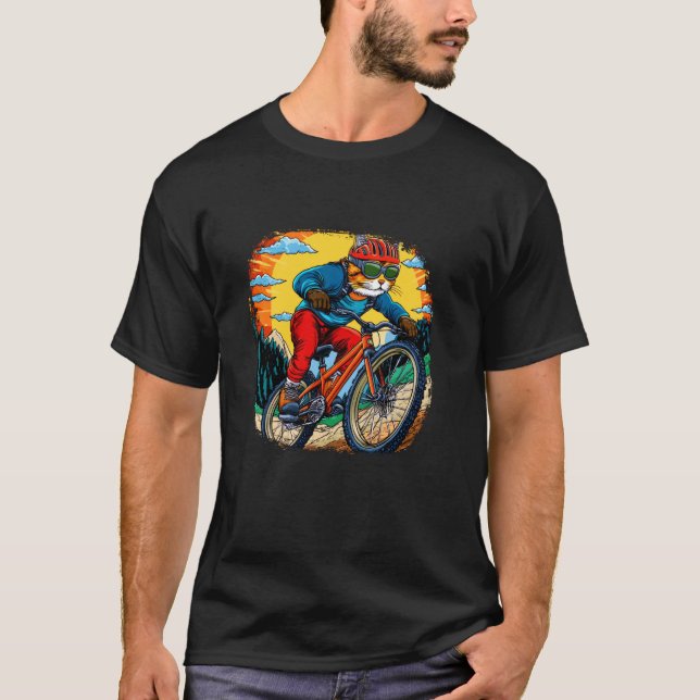 Katzenbiker T-Shirt (Vorderseite)