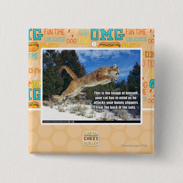 Katzenbild Button (Vorderseite)