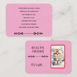Katzenbild rosa Beilagekarte Begleitkarte