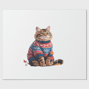 Katzenblatt Herbst Hallo Herbst Lustige Katze Katz Geschenkpapier