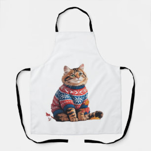 Katzenblatt Herbst Hallo Herbst Lustige Katze Katz Schürze