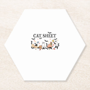 Katzenblatt Niedliche schwarze Katzen im Ghost Hal Untersetzer