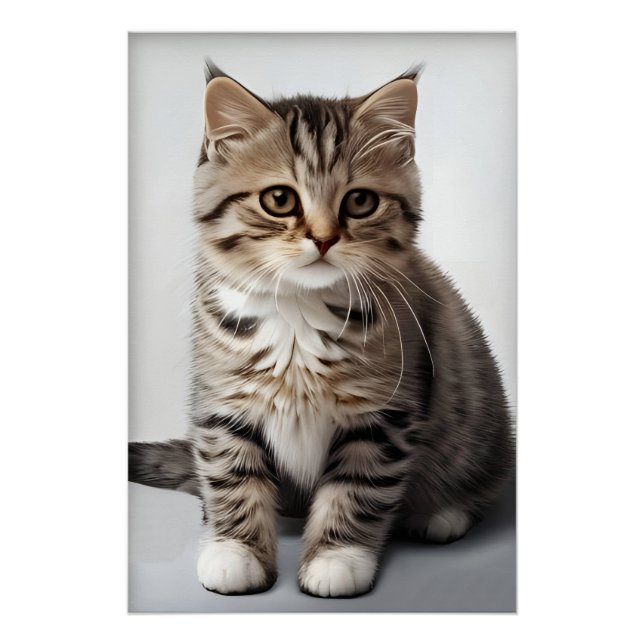 Katzenblick in der Zeit verloren Poster (Vorderseite)
