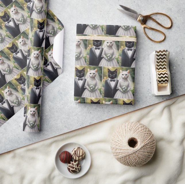 Katzenbräune und Katzenbräuche Geschenkpapier (Kunsthandwerk)