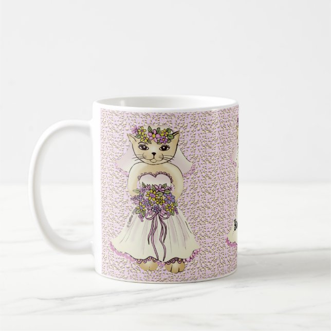 Katzenbraut-Tasse Kaffeetasse (Links)