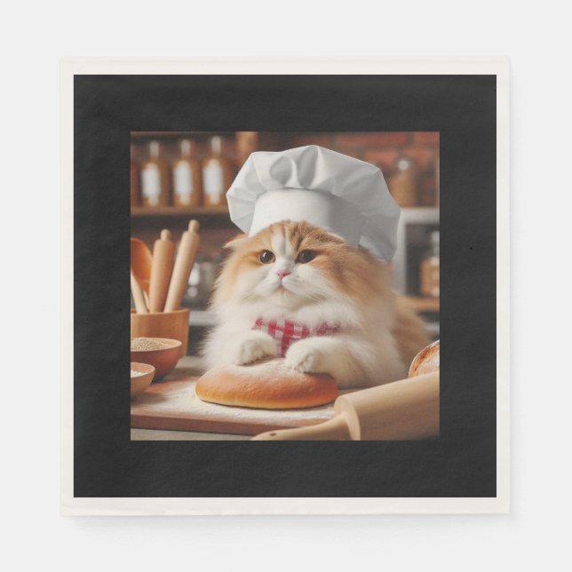 Katzenbrot Serviette (Vorderseite)