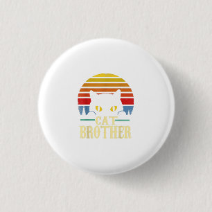 Katzenbruder im Vintage-Stil Retro-Geschenk für Ka Button
