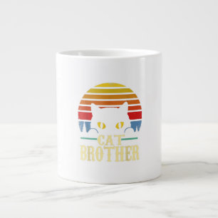 Katzenbruder im Vintage-Stil Retro-Geschenk für Ka Jumbo-Tasse
