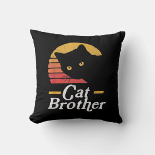 Katzenbruder im Vintage-Stil Retro-Geschenk für Ka Kissen