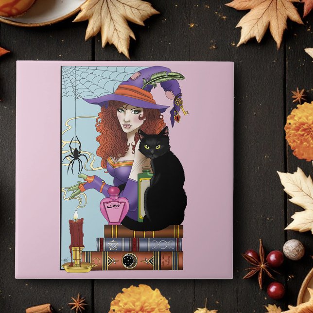 Katzenbücher, Hexereien Fliese (Von Creator hochgeladen)