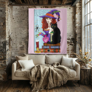 Katzenbücher, Hexereien Wandteppich