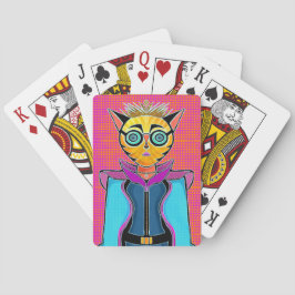 Katzencharakter-Design Spielkarten