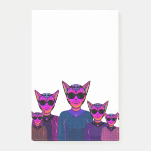 Katzencharaktere Post-it Klebezettel