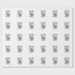Katzenclub Katze Anatomie Wissenschaftliches Diagr Geschenkpapier