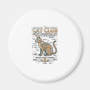 Katzenclub Katze Anatomie Wissenschaftliches Diagr Magnet