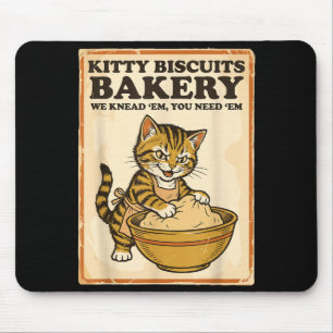 Katzencookies Bäckerei lustige Katze knetet Teig M Mousepad