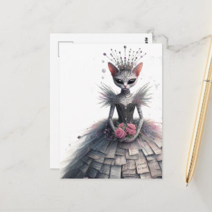 Katzendame der Geschichten Postkarte