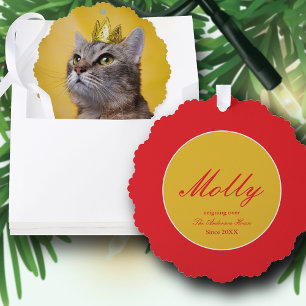 Katzendame Ornament Karte