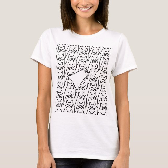 Katzendoodle T-Shirt (Vorderseite)
