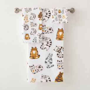 Katzendusche-Handtuch-Set Badhandtuch Set