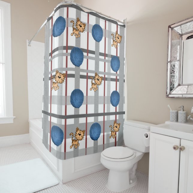 Katzenduschvorhang Duschvorhang (Beispiel)