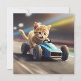 Katzenfahrt mit einem Rennwagen Einladung