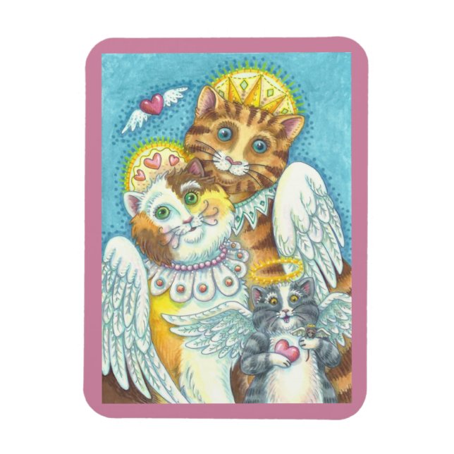 Katzenfamilie Angel in HEAVEN MAGNET (Vertikal)