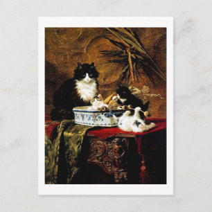 Katzenfamilie Henriëtte Ronner-Knip Postkarte