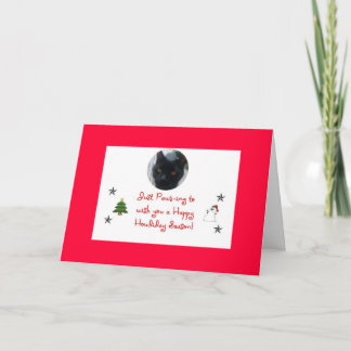 Katzenfeiertagskarte Feiertagskarte