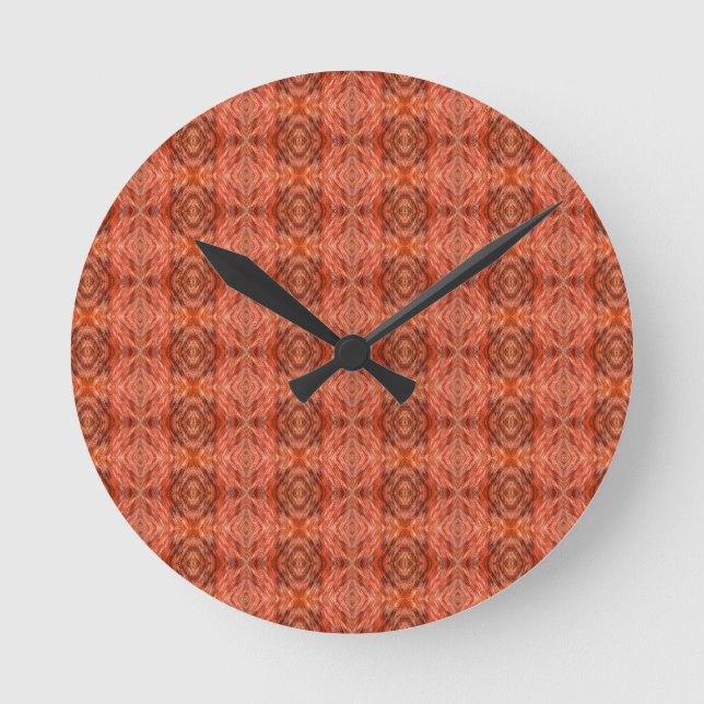 Katzenfellmuster Runde Wanduhr (Vorderseite)