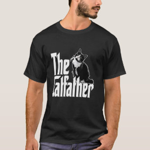 Katzenfett Vater Der Katvater Niedlich Schwarz-Wei T-Shirt
