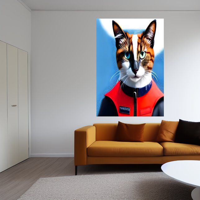 Katzenfeuerwehrmann | AI Art Poster (Von Creator hochgeladen)