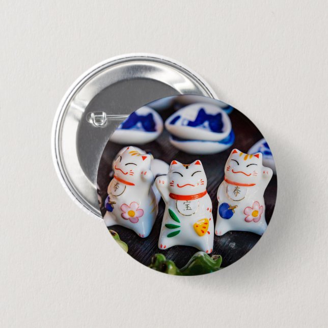 Katzenfiguren werden button (Vorne & Hinten)