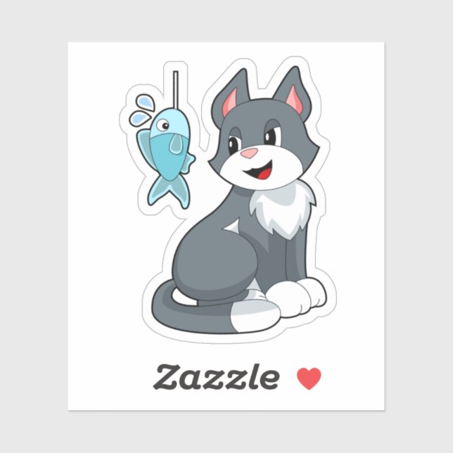 Katzenfisch Aufkleber (Blatt)