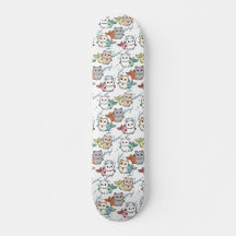 Katzenfisch-Illustration Skateboard