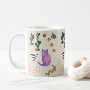 Katzenfisch Meow Paws Cactus Tasse