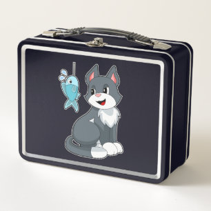 Katzenfisch Metall Brotdose