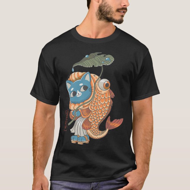 Katzenfisch Yokai T-Shirt (Vorderseite)
