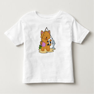 Katzenfische mit Angelstab und Fisch Kleinkind T-shirt