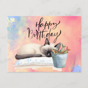 Katzenfische zum Geburtstag mit Fisch Postkarte