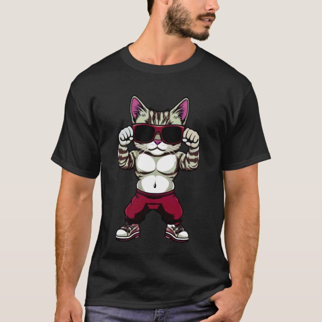 Katzenfitness T-Shirt (Vorderseite)