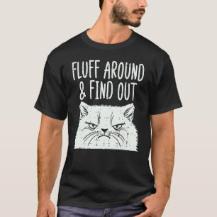 Katzenflausch herum herausfinden Erwachsenen Humo T-Shirt