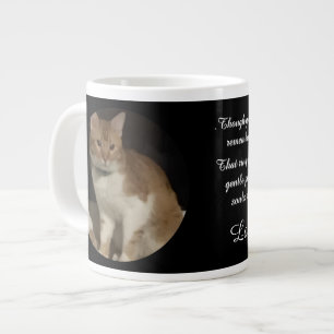 Katzenfoto-Gedenkname Text   Jumbo-Tasse