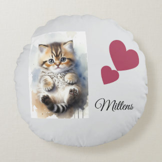 Katzenfoto, Humor Zitate, Name, Rundes Kissen