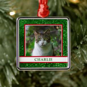 Katzenfoto Ornament Aus Metall