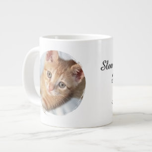 Katzenfoto, Text, austauschbar, Lustig, Katzenlieb Jumbo-Tasse