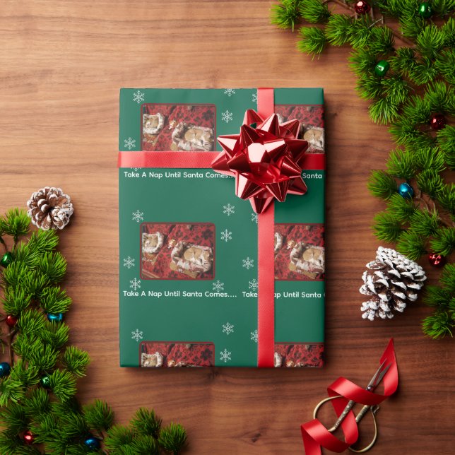 Katzenfoto, Text, individuelles Geschenkpapier (Feiertagsgeschenk)