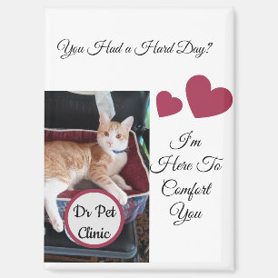 Katzenfoto, Zitate vorne und hinten, Pfote, Herz, Magnet