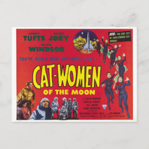 Katzenfrauen des Mondes, SciFi-Film, Vintage Postkarte